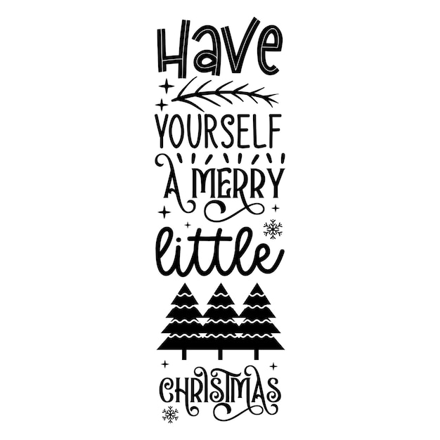 Ten un pequeño letrero de porche de feliz navidad SVG