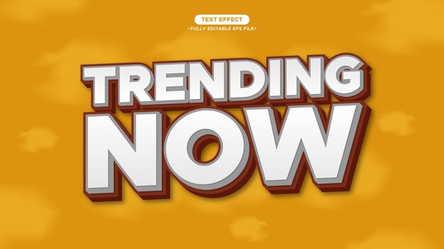Tendencia ahora efecto de texto 3D