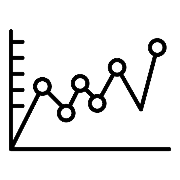 Tendencia ascendente en el estilo de ilustración vectorial de gráficos