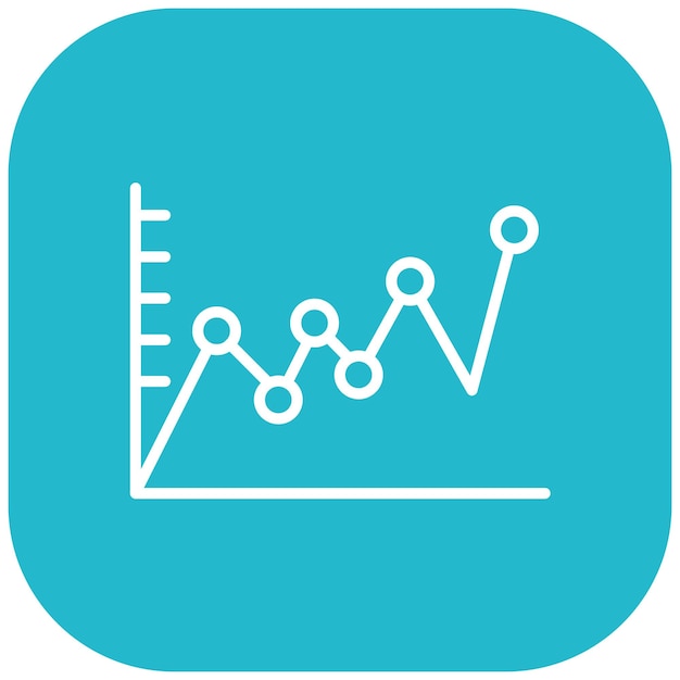 Tendencia ascendente en el icono vectorial del gráfico Se puede utilizar para el conjunto de iconos de infografías