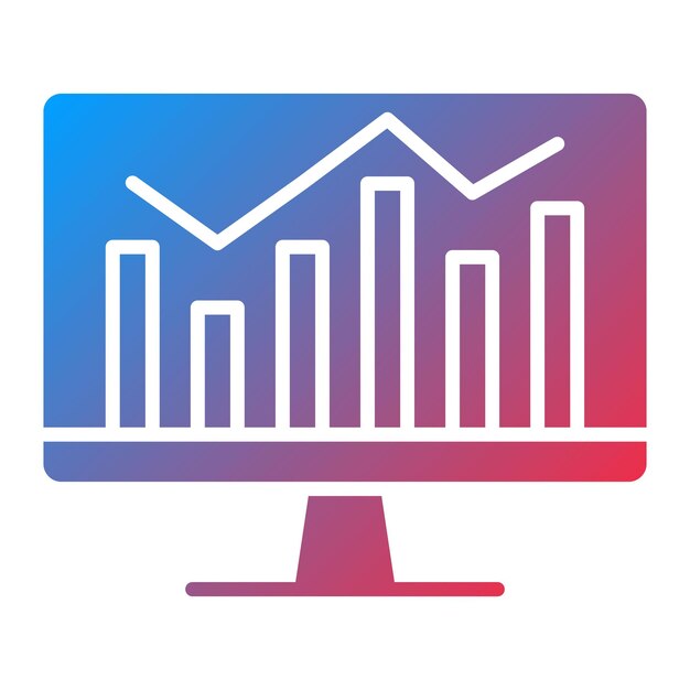Tendencia ascendente en la imagen vectorial del icono del gráfico Se puede utilizar para infografías