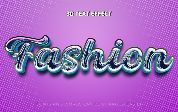 Tendencia de la moda estilo de efecto de texto editable en 3D