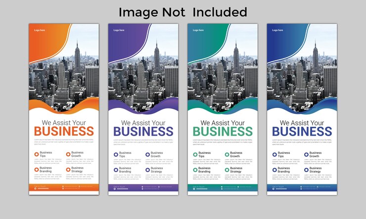 tendencia moderna negocio profesional roll up o x plantilla de banner archivo vectorial diseño moderno