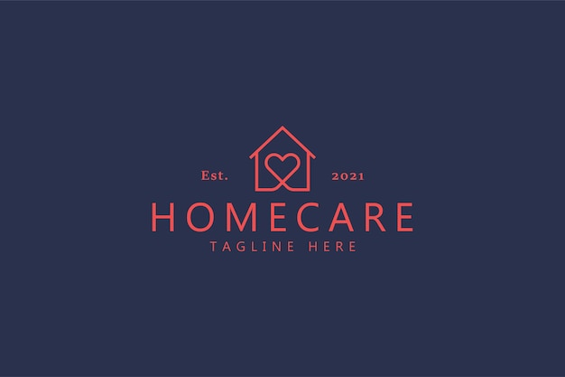 Tendencias del logotipo del corazón del amor en el hogar. Seguro de hogar