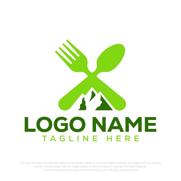 Tenedor y cuchara logo Food logo vector logo templete logo