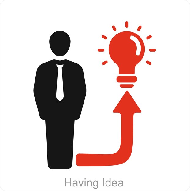 Tener el concepto de idea e icono de idea