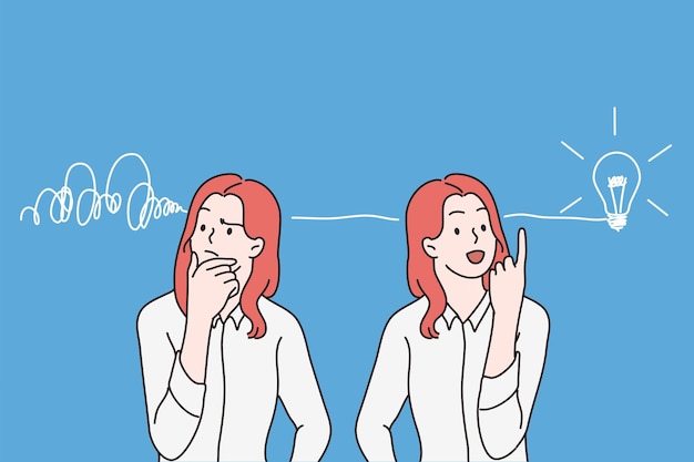 Tener gran idea y concepto de proceso de pensamiento