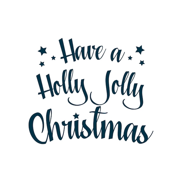 Tener un vector de letras navideñas holly jolly