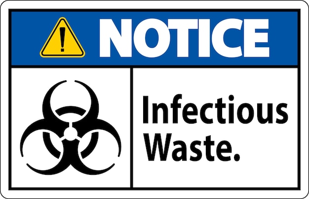 Tenga en cuenta el signo de etiqueta de residuos infecciosos
