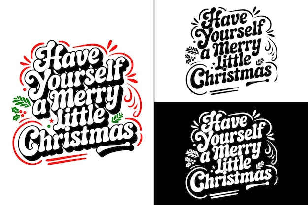 Tenga un diseño de camiseta de Navidad feliz para usted T-shirt de tipografía del día de Navidad