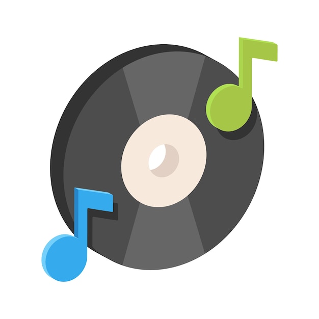 Tenga una vista de este icono de CD de música 3D visualmente atractivo