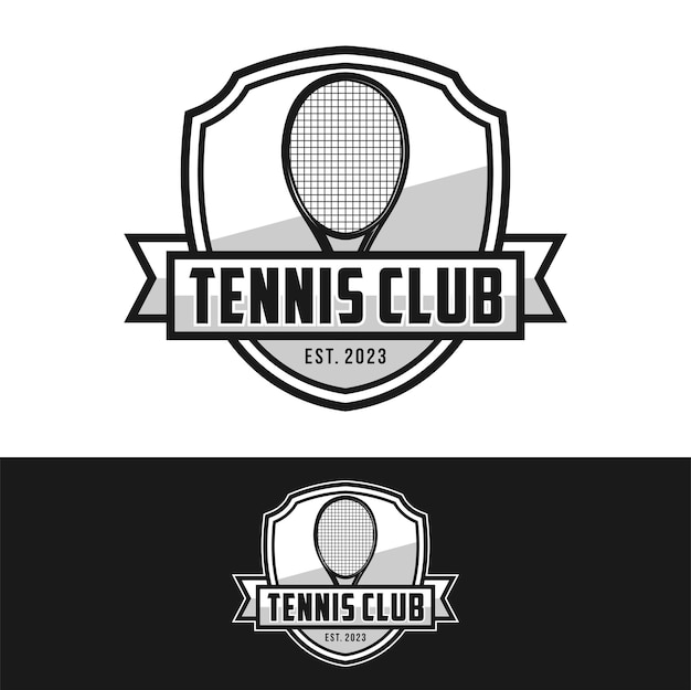 Tenis logo icono diseño deportes insignia plantilla Vector ilustración