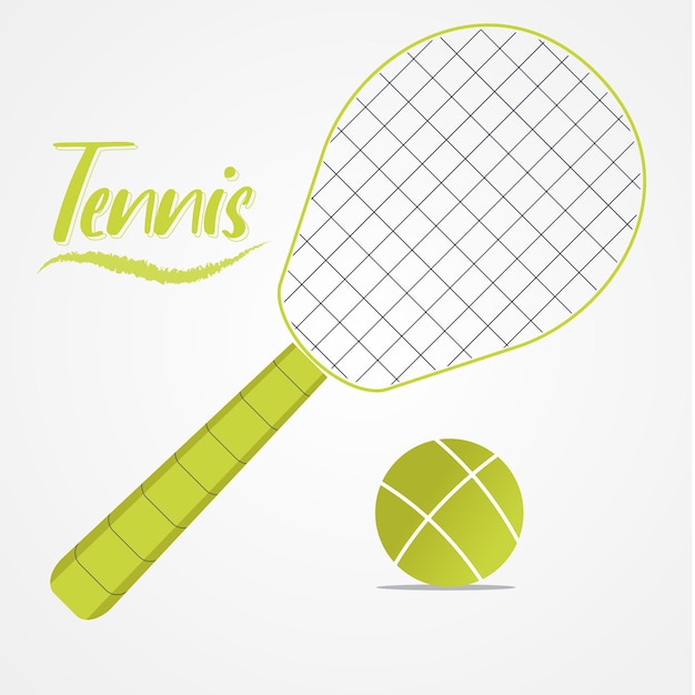 Vector tenis y pelota de tenis arte vectorial