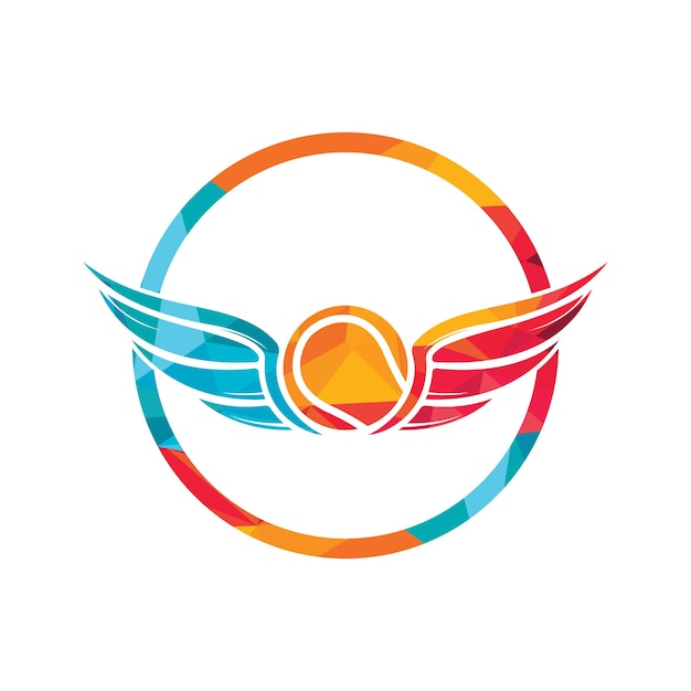 Tenis con plantilla vectorial del logotipo de Wing