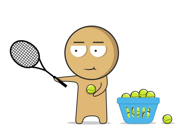 Tenista con raqueta de tenis