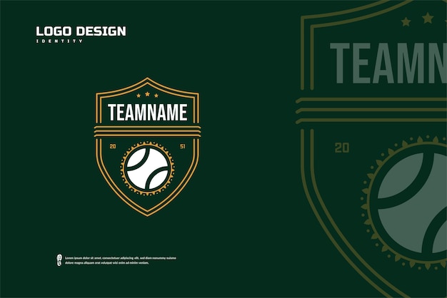 Tennis Badge Logo Sport Team Identity Plantilla de diseño de torneo de tenis ESport badge vector