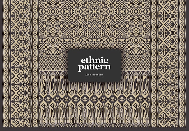 Tenun Indonesia Aceh Patrón de tejido de fondo