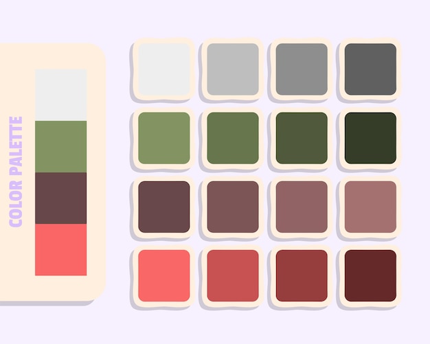 teoría del color del salmón RGB diseño y edición de la paleta de colores