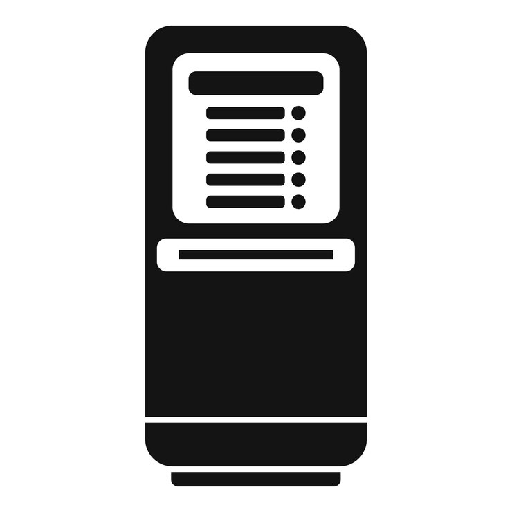 Vector terminal de pago de autoservicio que acepta pagos sin contacto