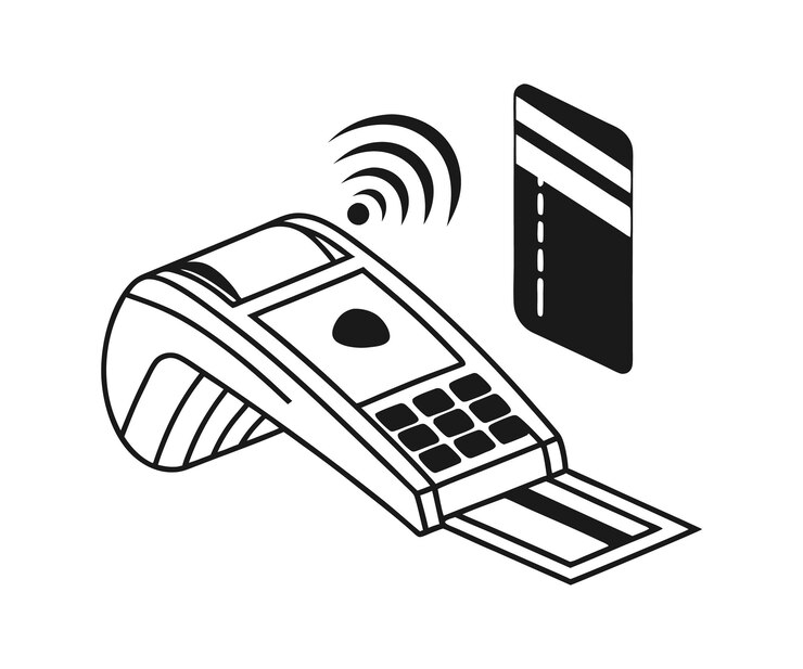 Vector terminal de pago en el punto de venta