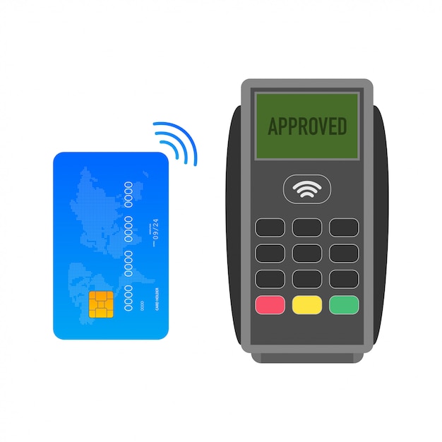 Terminal POS en blanco