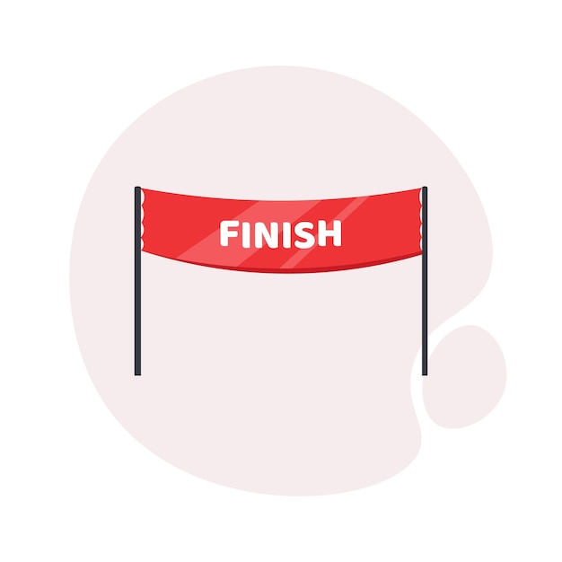 Terminar banner ilustración diseño elemento icono plano