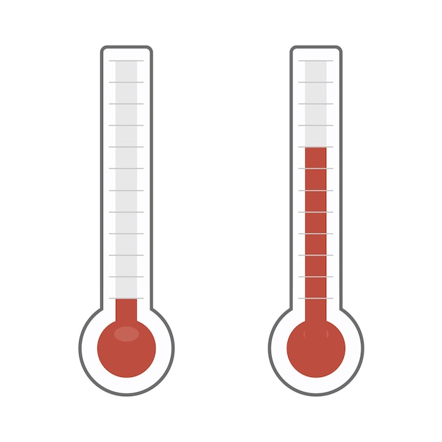termómetro icono diseño plano vector