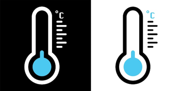 Termómetro Termómetros vectoriales que muestran la temperatura Icono de vector termómetro