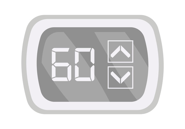 Termostato pantalla icono plano pantalla eléctrica | Vector Premium