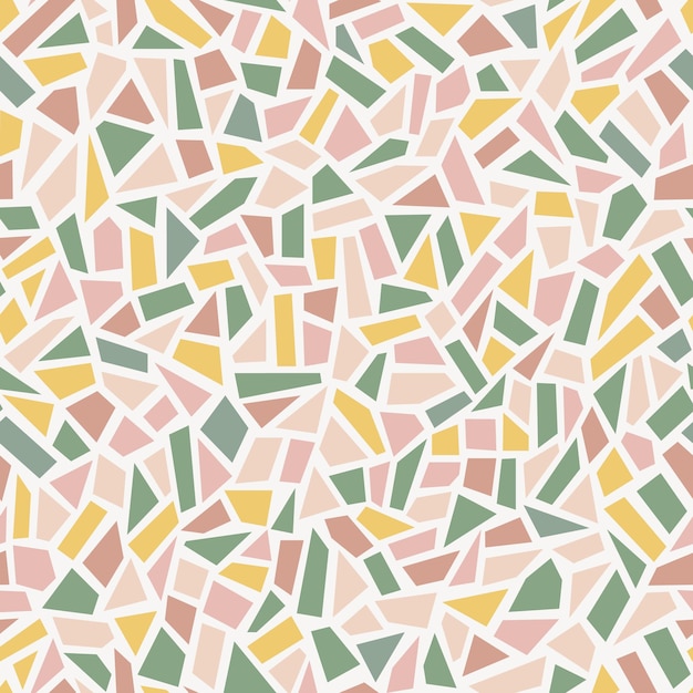 Terrazo vector abstracto de patrones sin fisuras Fondo de mosaico interior de textura de mármol de piedra para piso