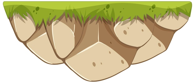 Terreno aislado con pasto verde