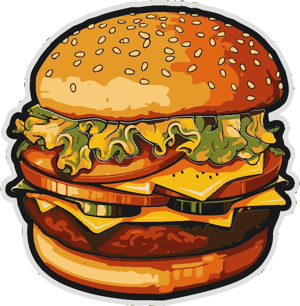 El tesoro de las hamburguesas vectorizadas Tasty Burger Vector Collection