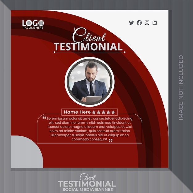 TESTIMONIO del cliente Nuevo diseño plantilla de diseño de ilustración vectorial