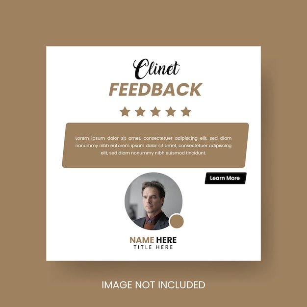 Testimonio de cliente o cliente Post de redes sociales Diseño Servicio de atención al cliente Comentarios Post de revisión