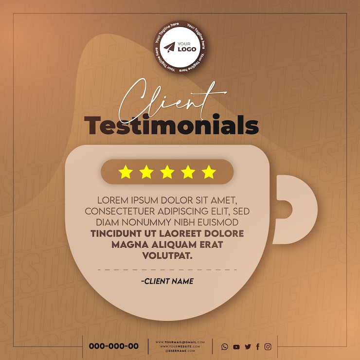 Testimonios de clientes Diseño de plantillas creativas y de redes sociales para Instagram