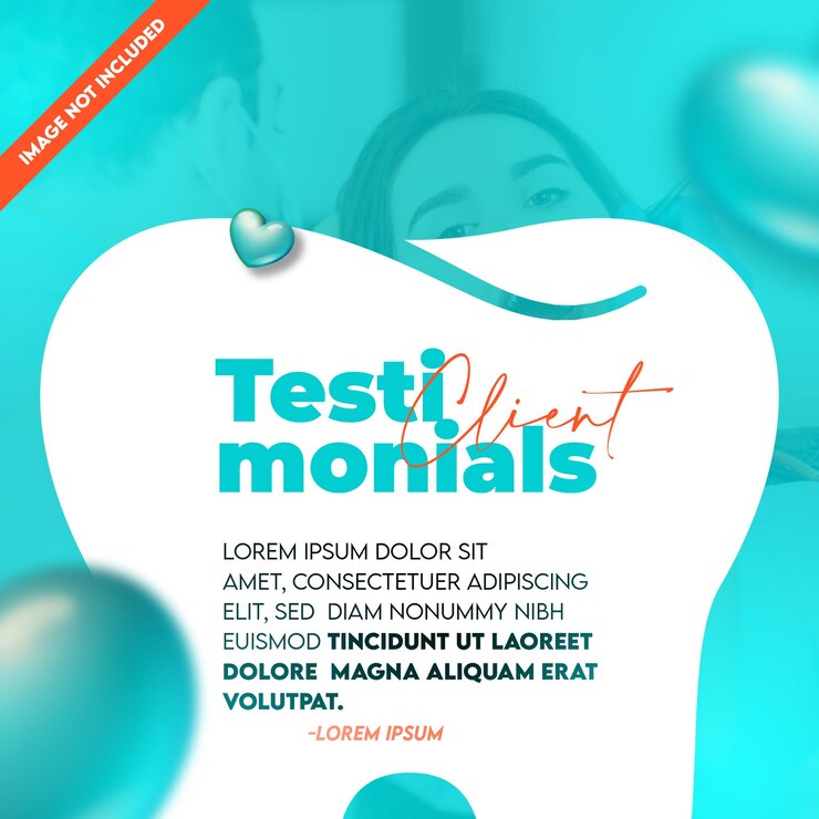 Testimonios de clientes para la marca de dentistas con diseño de icono de dientes