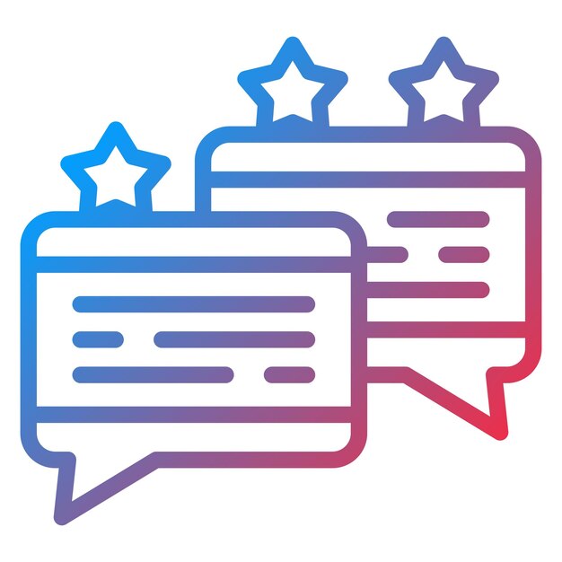 Testimonios de diseño vectorial Estilo del icono