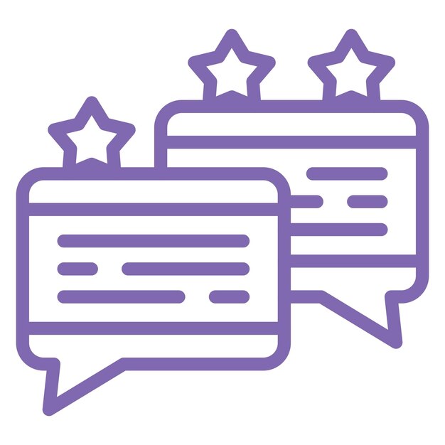 Testimonios de diseño vectorial Estilo del icono