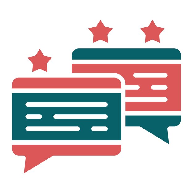 Testimonios de diseño vectorial Estilo del icono