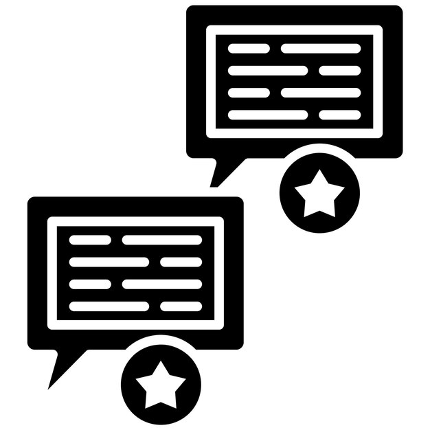 Testimonios Glifo Ilustración Negro Sólido