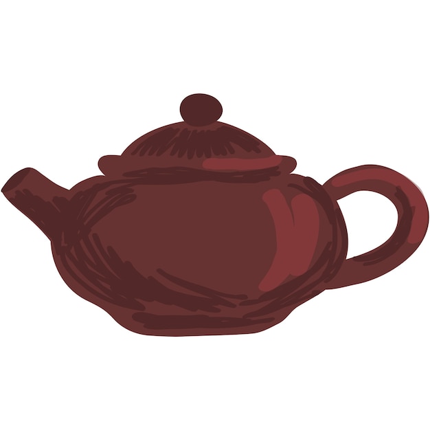 Tetera para icono de vector de ceremonia de té chino