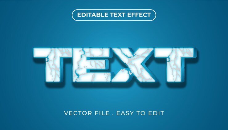 Vector tex tipografía efecto de texto editable 3d estilo de plantilla de dibujos animados tradicional