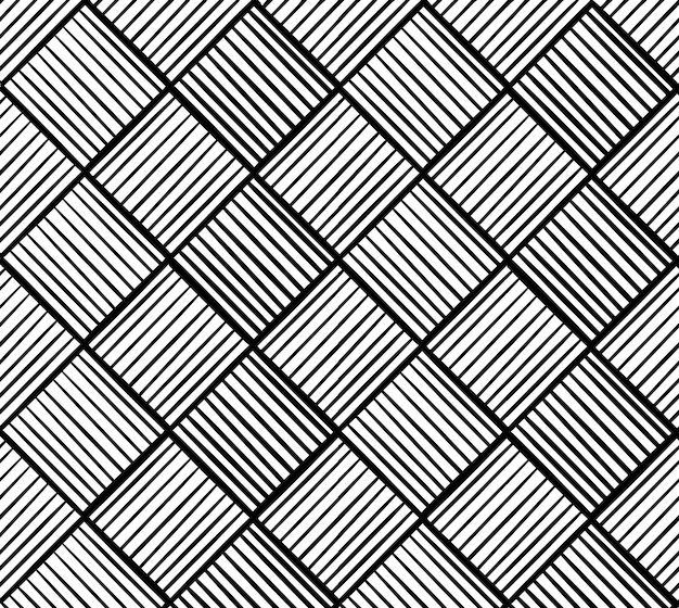Textil de adorno de patrones sin fisuras rítmicos en blanco y negro