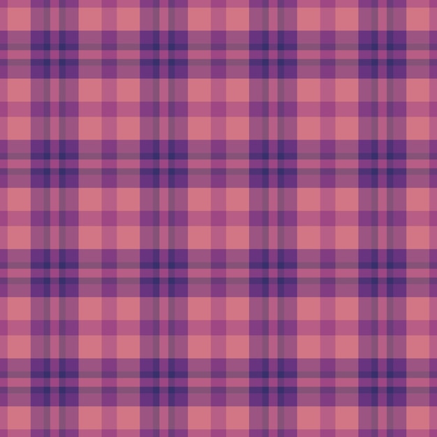 Textil a medida idea vectorial de control patrón de fondo a cuadros tela de tarjeta postal tartan textura sin costuras en colores rosa y púrpura