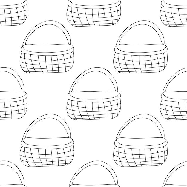 textil con patrón de huevos de caza de cesta de mimbre de Pascua