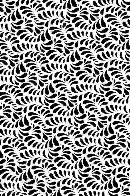 Vector textil de patrón vectorial en blanco y negro