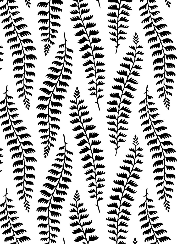 Textil de patrón vectorial en blanco y negro