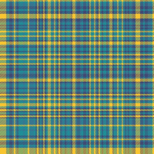 Textil tartán sin costuras de tela a cuadros con un vector de verificación de fondo de textura en colores cian y azul
