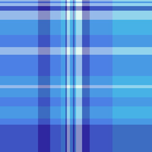 Textil tartan a cuadros expresivo de revista de comprobación de textura sin costuras tela de patrón vectorial de fondo de clan en colores azul y cian
