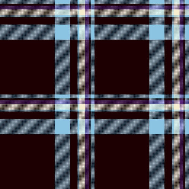 Textil de tartan de fondo vectorial de tela con una textura sin costuras de patrón a cuadros